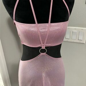 Pink Glitter Rave/festival Dress